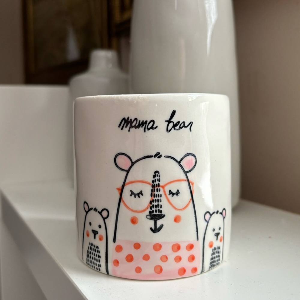 Mama Bear Planter Ceramic
